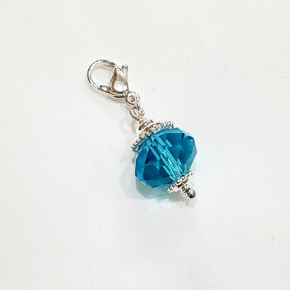 FINAL PRICE NWOT Origami Owl Silver & Aqua Dangle